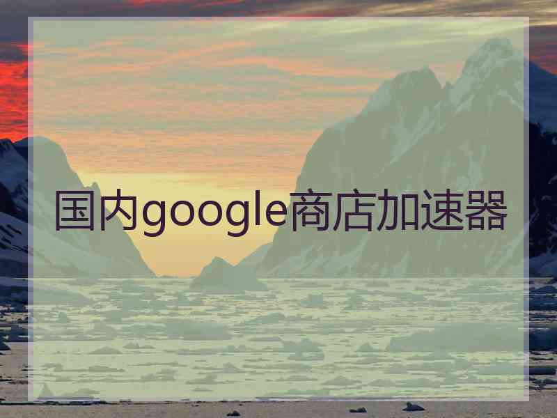 国内google商店加速器