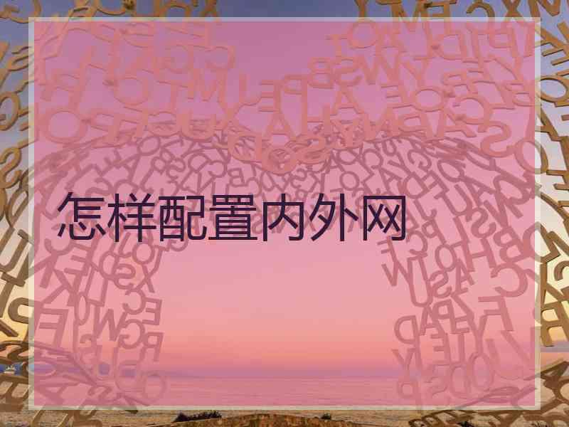 怎样配置内外网