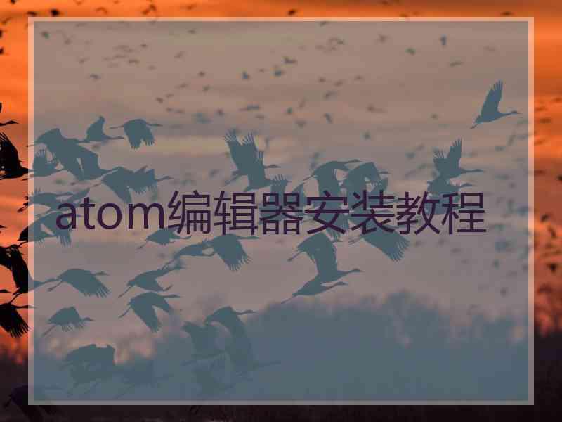 atom编辑器安装教程