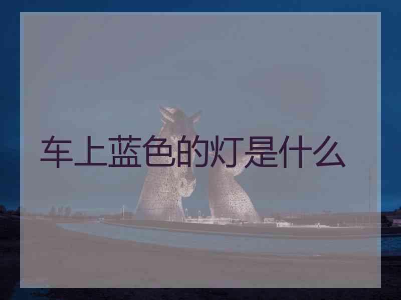 车上蓝色的灯是什么