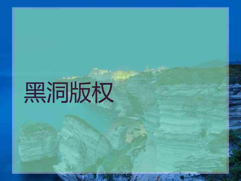 黑洞版权