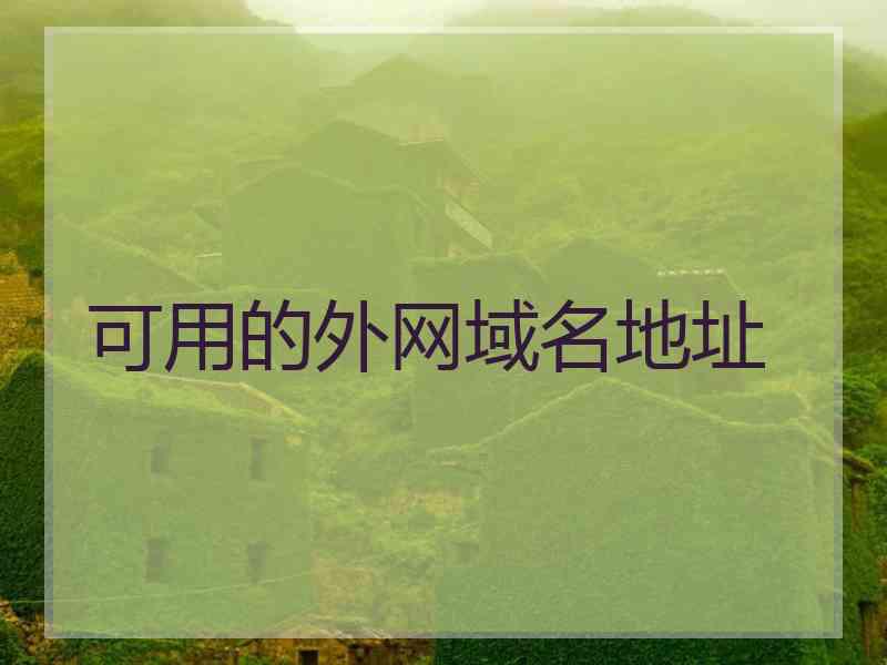 可用的外网域名地址
