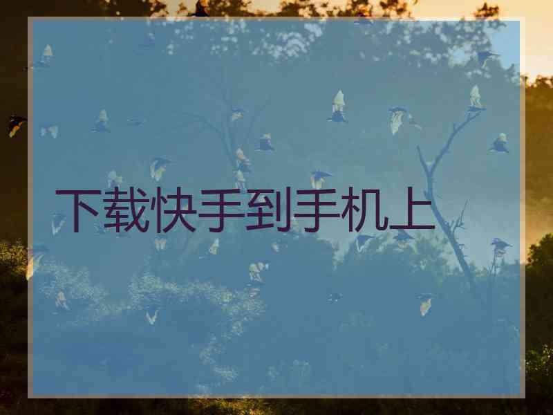 下载快手到手机上