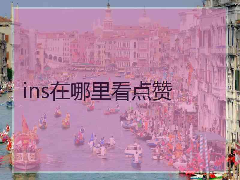 ins在哪里看点赞